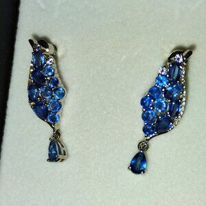 Kyanite earrings in sterling silver